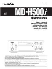 Teac MD-H500i Manual Del Usuario