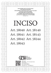 Gessi INCISO 58042 Instrucciones De Instalación