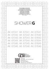 Gessi SHOWER G 67643 Manual Del Usuario