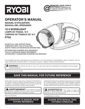 Ryobi P703 Manual Del Operador