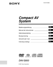 Sony DAV-S800 Manual De Instrucciones