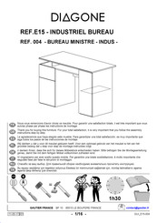 Diagone BUREAU MINISTRE E15 Instrucciones De Montaje