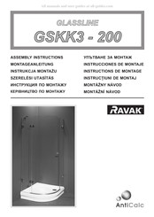 RAVAK GLASSLINE GSKK3-200 Instrucciones De Montaje