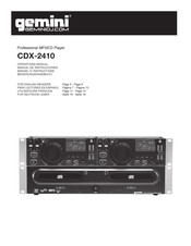 Gemini CDX-2410 Manual De Instrucciones