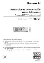 Panasonic PT-FRZ55 Instrucciones De Operación