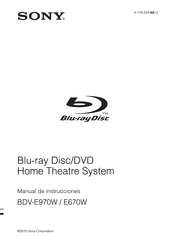 Sony BDV-E970W Manual De Instrucciones