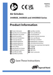 Ingersoll Rand 344MAX Serie Especificaciones Del Producto