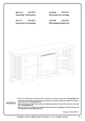 Walker Edison MSF58FC Instrucciones De Montaje