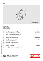 Franke KWC ACSV2002 Instrucciones De Montaje