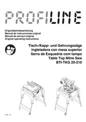 BTI Profiline TKG 20-210 Manual De Instrucciones Original