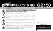 NOCO Genius BOOSTPRO GB150 Guía De Usuario Y Garantía