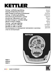 Kettler SM3635-68 Instrucciones De Entrenamiento Y Manejo
