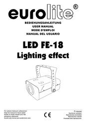 EuroLite LED FE-18 Manual Del Usuario