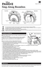 eKids Disney FROZEN II Sing-Along Boombox FR-115 Manual Del Usuario