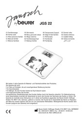 Beurer Janosch JGS 22 Manual Del Usuario