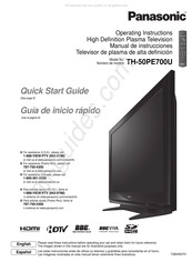 Panasonic TH-50PE700U Guia De Inicio Rapido