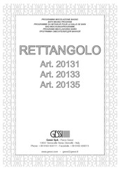 Gessi RETTANGOLO 20133 Manual Del Usuario