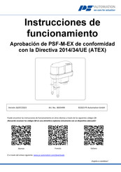 PS Automation PSF-401-EX Instrucciones De Funcionamiento