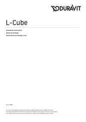 DURAVIT L-Cube LC 7384 Instrucciones De Montaje Y Uso