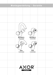 Hansgrohe AXOR Mondaro 18230 Serie Instrucciones De Instalación/Garantía