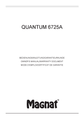 Magnat QUANTUM 6725A Manual Del Propietario/ Certificado De Garantía