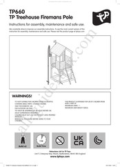 TP Toys TP Treehouse Firemans Pole Instrucciones De Montaje, Mantenimiento Y Uso