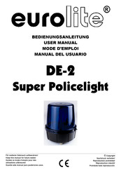 EuroLite DE-2 Manual Del Usuario