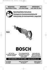 Bosch RS20 Instrucciones De Funcionamiento Y Seguridad