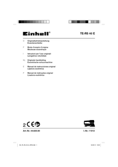 EINHELL 44.620.00 Manual De Instrucciones Original