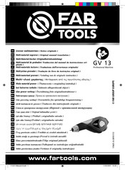 Far Tools GV 13 Traduccion Del Manual De Instrucciones Originale