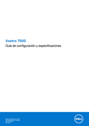 Dell Vostro 7500 Guía De Configuración Y Especificaciones