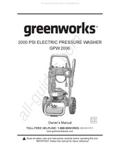 GreenWorks Pro GPW 2006 Manual Del Operador