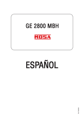 Mosa GE 2800 MBH Manual Del Usuario