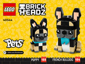 LEGO BRICK HEADZ Pets 40544 FRENCH BULLDOG 154 Manual Del Usuario
