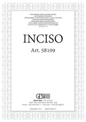 Gessi INCISO 58109 Manual Del Usuario