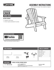 Lifetime ADIRONDACK 60284 Instrucciones De Ensamble