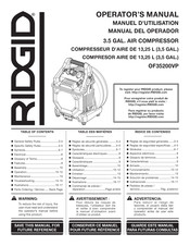 RIDGID OF35200VP Manual Del Operador