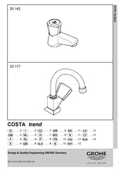 Grohe COSTA Trend 20 142 Instrucciones De Montaje