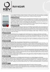 Key Automation RAY4024R Guia Del Usuario
