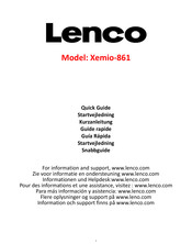Lenco Xemio-861 Guía Rápida