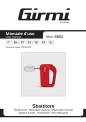 TREVIDEA Girmi SB02 Manual Del Uso