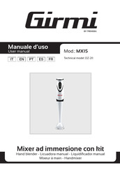 TREVIDEA Girmi MX15 Manual Del Uso