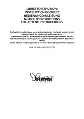 Bimar HR30A Folleto De Instrucción