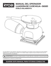 Ryobi S650D Manual Del Operador