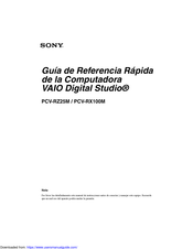 Sony Vaio PCV-RX100M Guía De Referencia Rápida