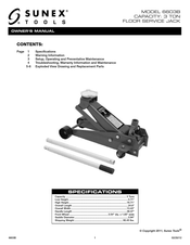 Sunex Tools 6603B Manual De Operación