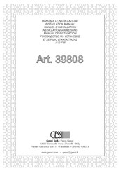 Gessi 39808 Manual Del Usuario