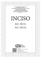 Gessi INCISO 58151 Instrucciones De Instalación