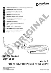 Westfalia Automotive 343 038 600 001 Instrucciones De Montaje Y De Servicio