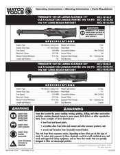 Matco Tools MCL1614LRM Instrucciones De Operación